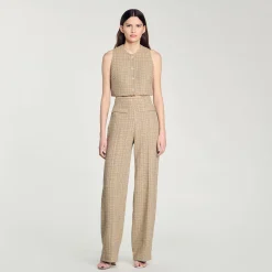 Pantalon Droit En Tweed