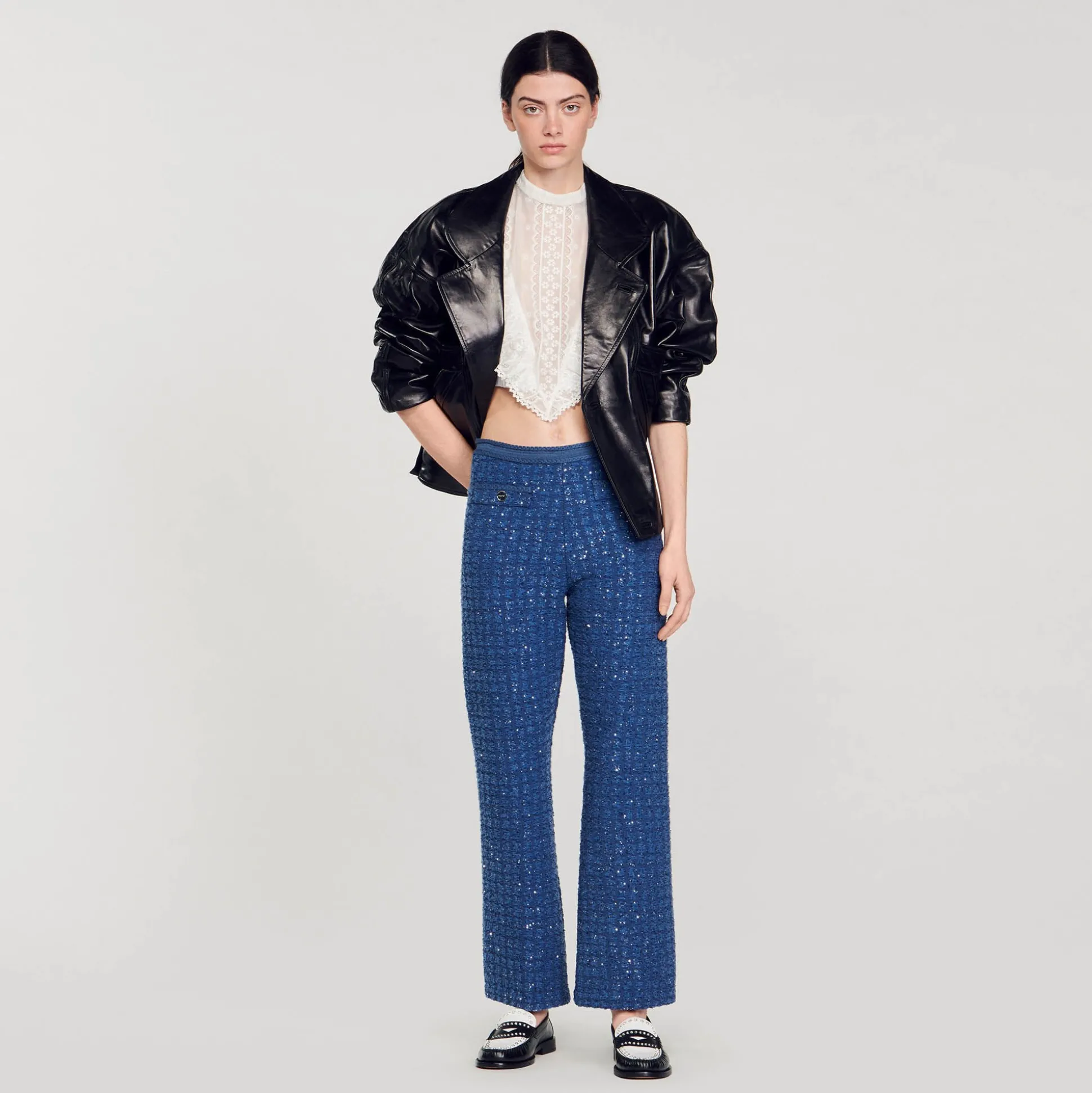 Pantalon En Maille Fantaisie