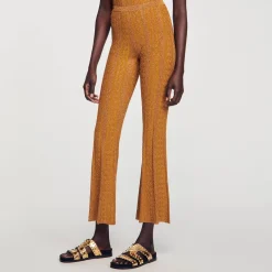 Pantalon En Maille Métallisée