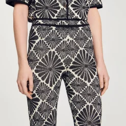 Pantalon Jacquard Fleur