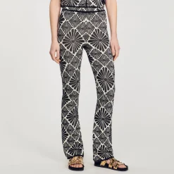 Pantalon Jacquard Fleur