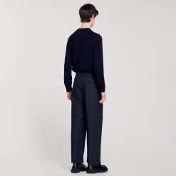 Pantalon Large à Plis