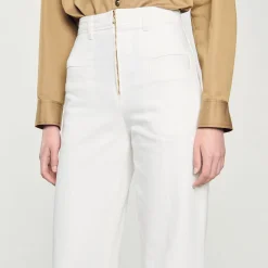 Pantalon Large En Toile