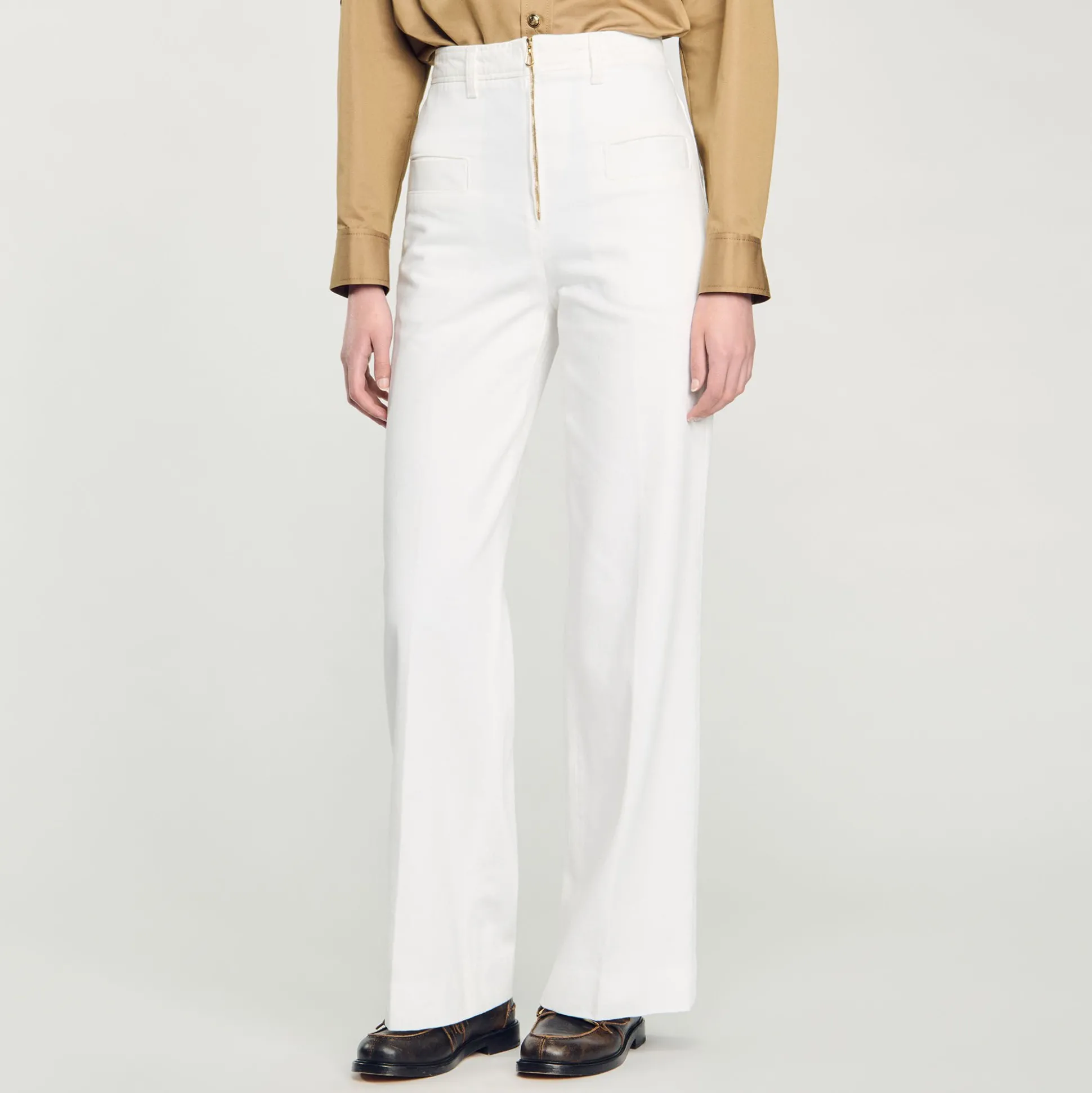 Pantalon Large En Toile