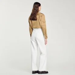 Pantalon Large En Toile