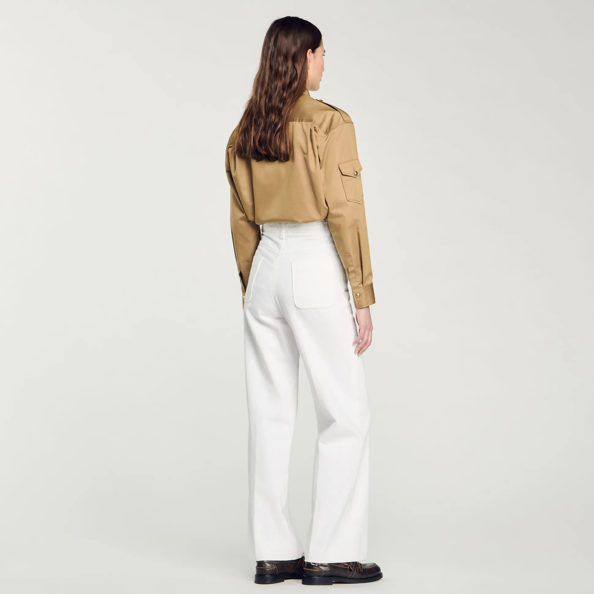 Pantalon Large En Toile