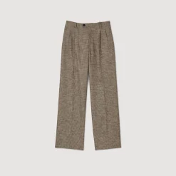 Pantalon Motif Pied De Poule