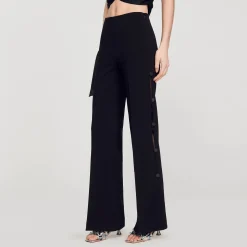 Pantalon évasé Ajouré Sur Les Côtés