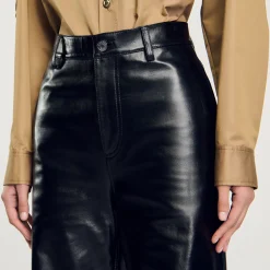 Pantalon évasé En Cuir