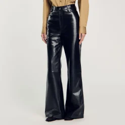 Pantalon évasé En Cuir