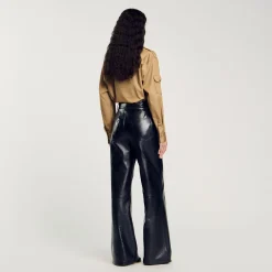 Pantalon évasé En Cuir