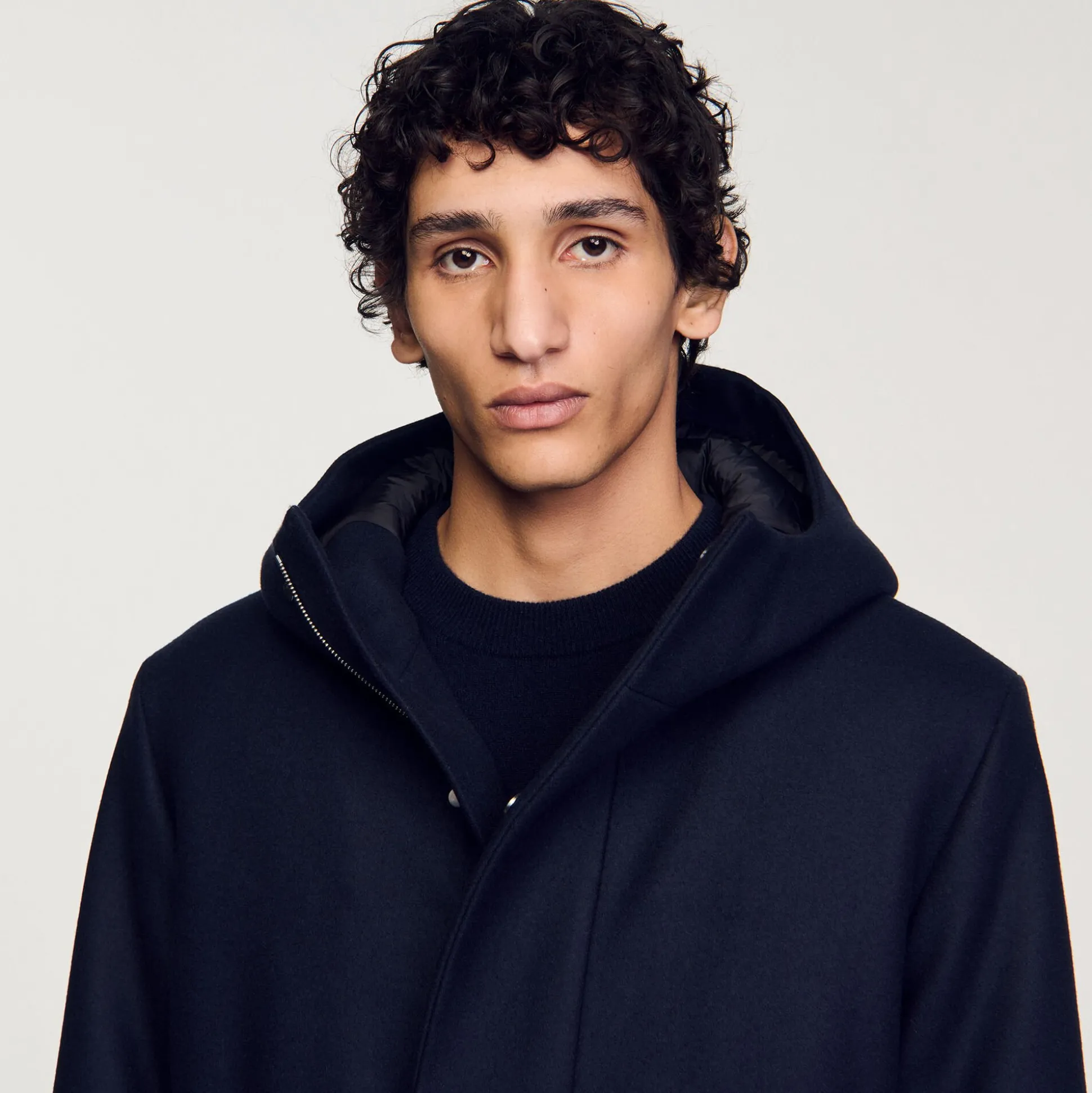 Parka En Laine à Capuche