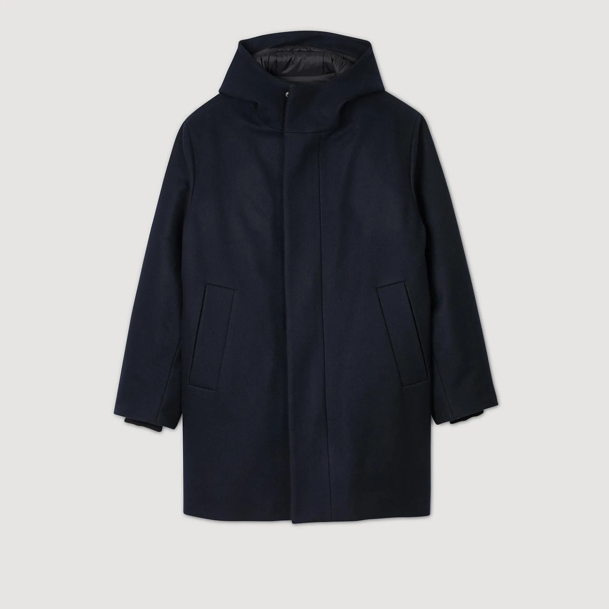 Parka En Laine à Capuche