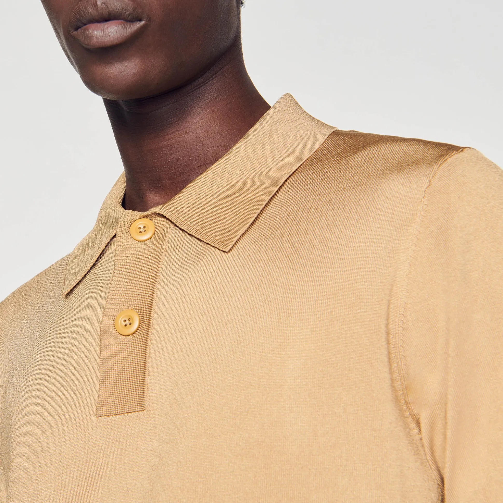Polo En Maille à Manches Courtes