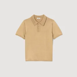 Polo En Maille à Manches Courtes