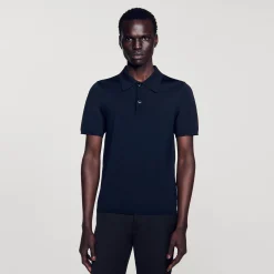 Polo En Maille à Manches Courtes