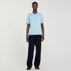 Polo En Maille à Manches Courtes