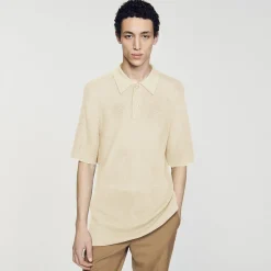 Polo En Maille Ajourée