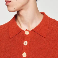 Polo En Maille Effet Bouclettes