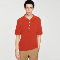 Polo En Maille Effet Bouclettes