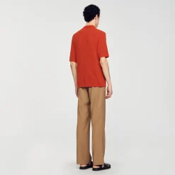 Polo En Maille Effet Bouclettes