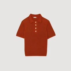 Polo En Maille Effet Bouclettes