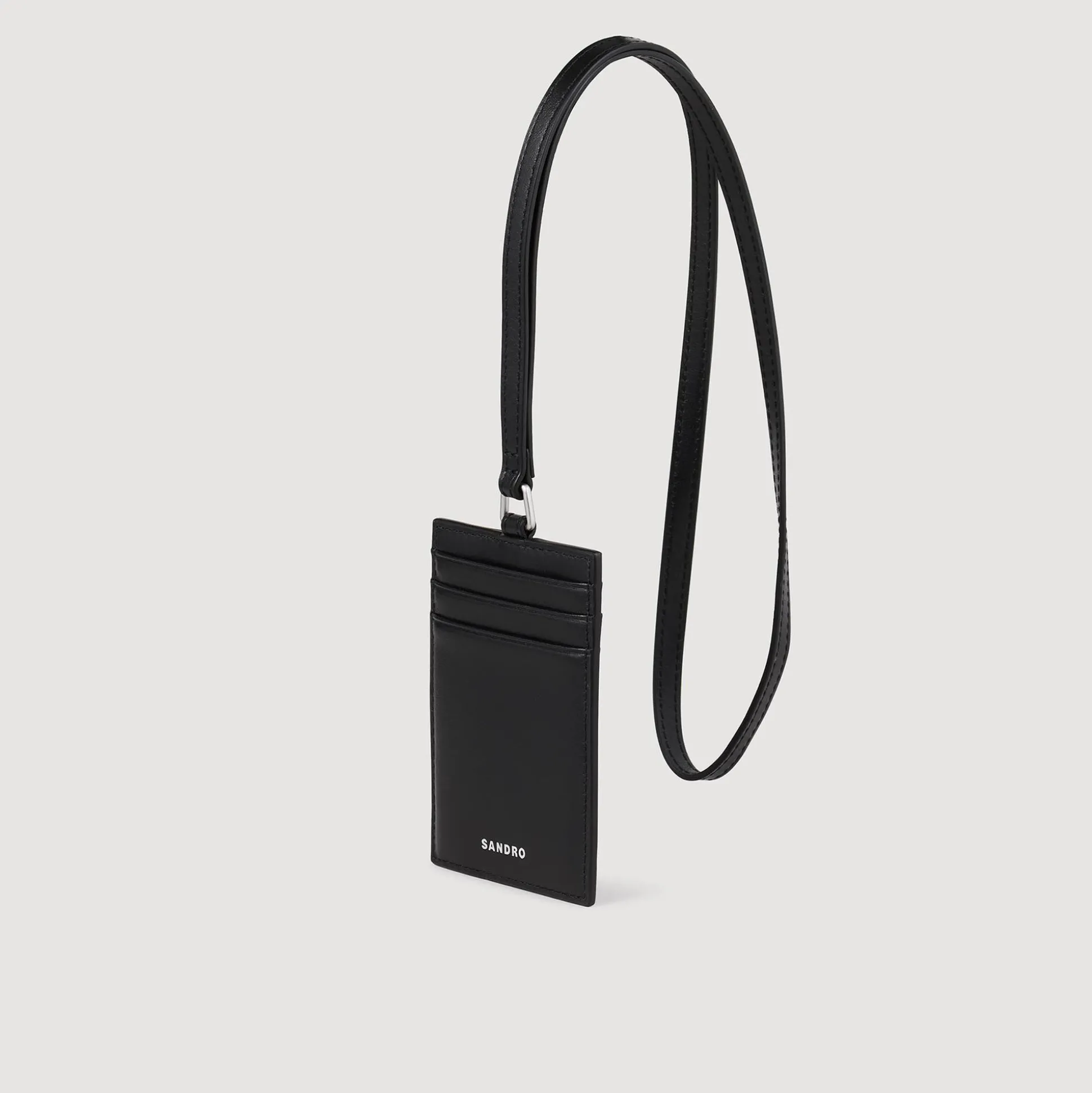 Porte-cartes à Cordon En Cuir