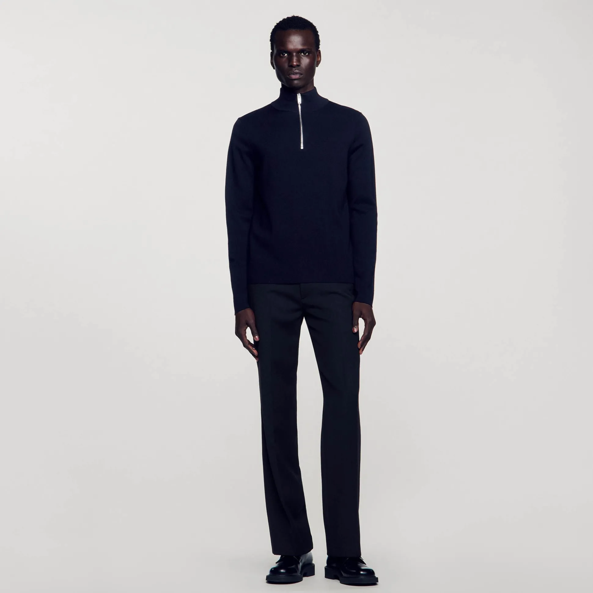 Pull En Laine à Col Zippé