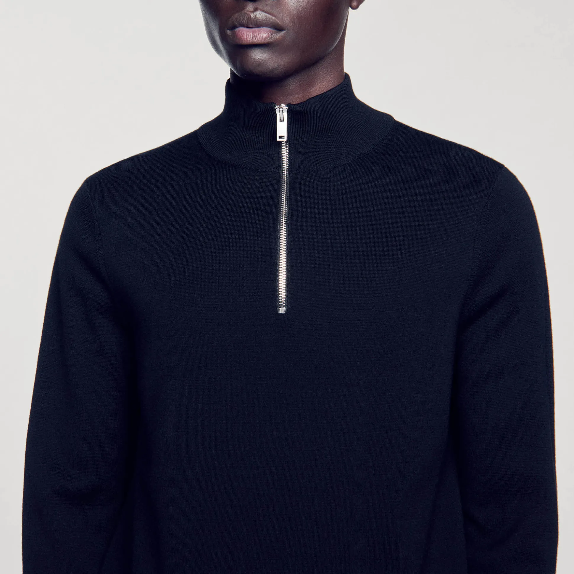 Pull En Laine à Col Zippé