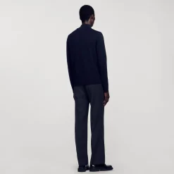 Pull En Laine à Col Zippé