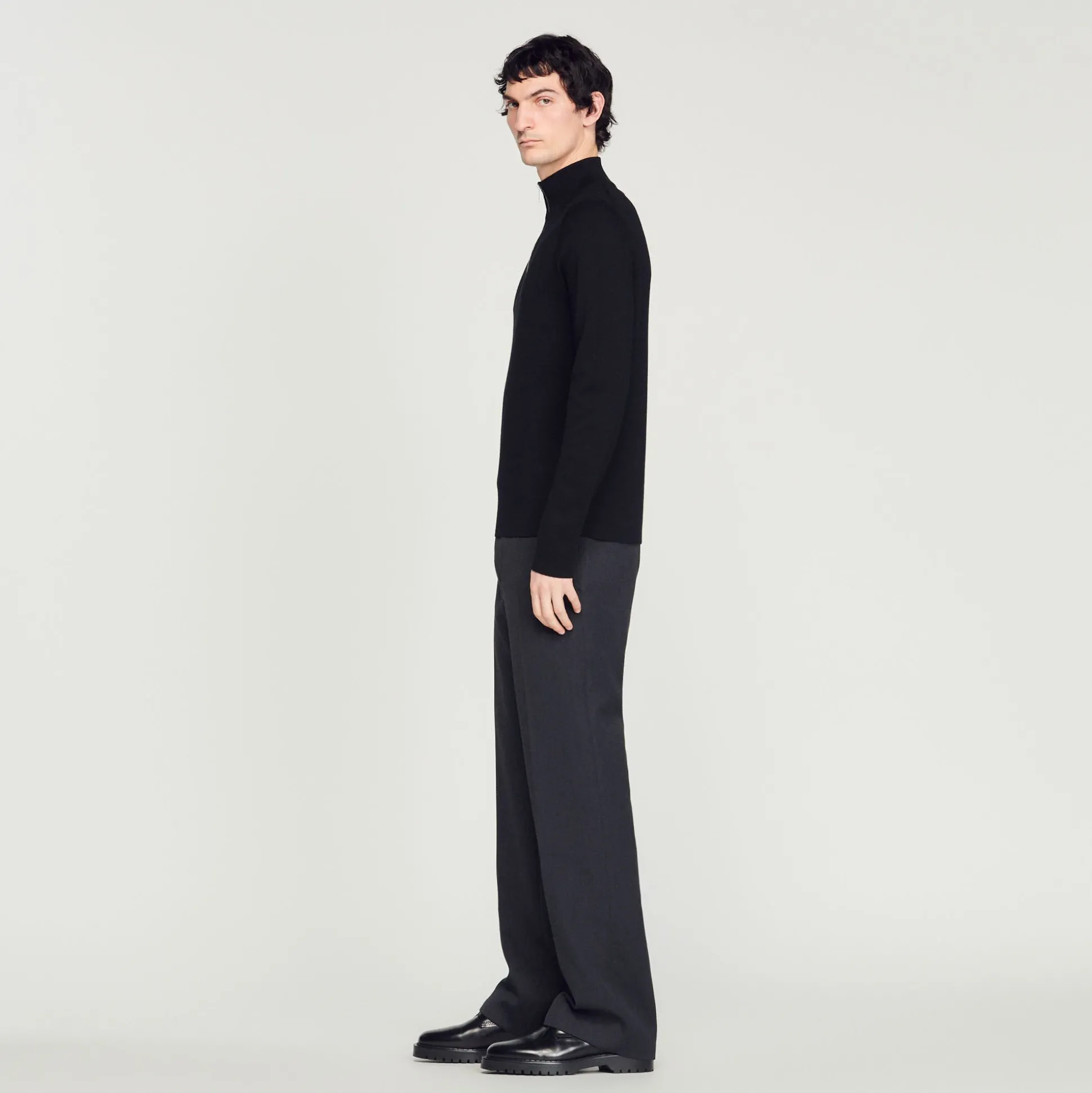 Pull En Laine à Col Zippé