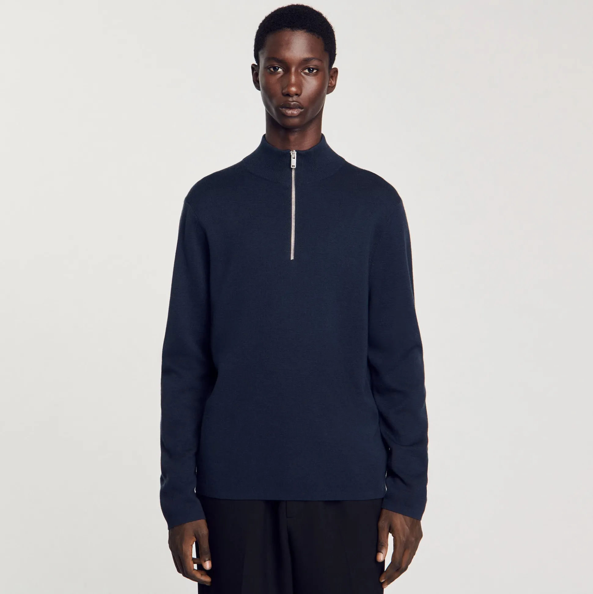 Pull En Laine à Col Zippé
