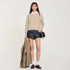 Pull En Laine Et Cachemire à Volant