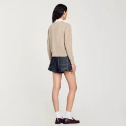 Pull En Laine Et Cachemire à Volant