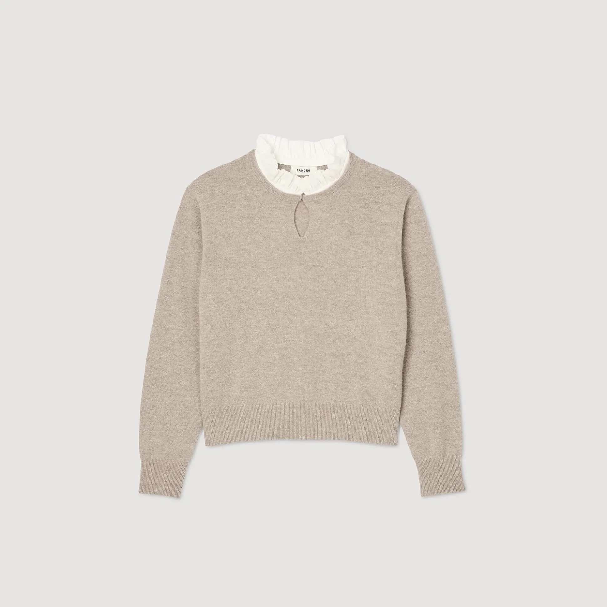 Pull En Laine Et Cachemire à Volant