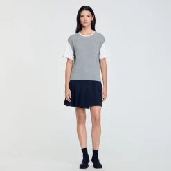 Pull En Maille Bimatières