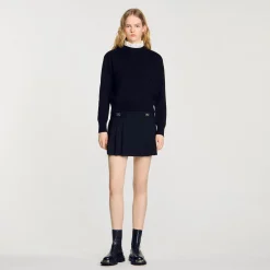 Pull En Maille Col Montant