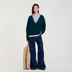Pull Trompe L'œil En Maille