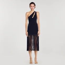 Robe Asymétrique à Franges