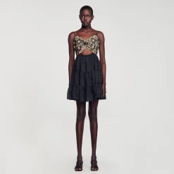 Robe Bicolore Brodée