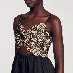 Robe Bicolore Brodée