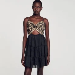 Robe Bicolore Brodée