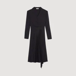 Robe Bi-matière à Manches Longues