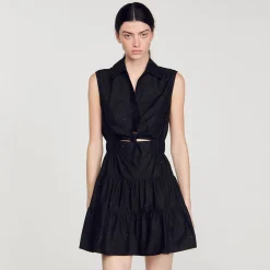 Robe Courte Drapée Et Strassée