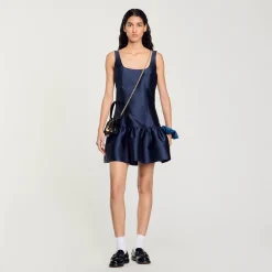 Robe Courte En Satin