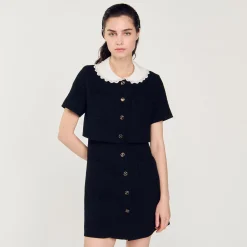 Robe Courte En Tweed