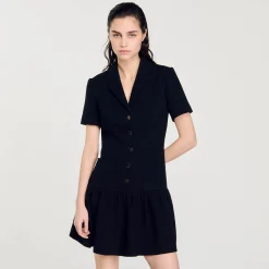 Robe Courte En Tweed