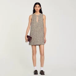 Robe Courte En Tweed