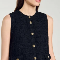 Robe Courte En Tweed