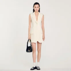 Robe Courte Tailleur Plissée
